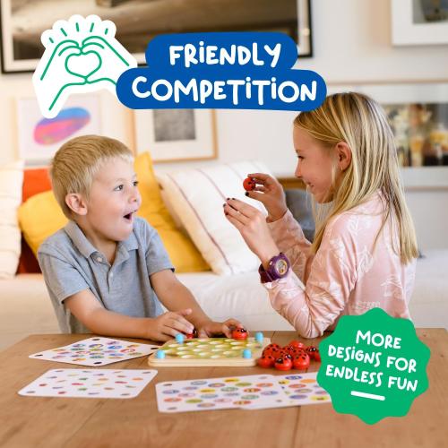 Nene Toys Ladybird Garden Memory Game Extension [Natural Adventures] - 24 Additional Cards on Ecosystems and Wildlife - Educational Game for Children from 3 Years *Damaged box*