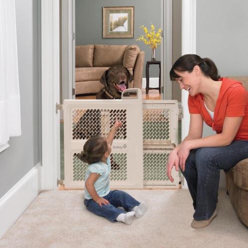 Safety 1st Baby Gates for Doorways, Pressure Mount Lift, Lock and Swing, Dog Gates, Hardware Gate for Stairs, Fits 28-42 Wide