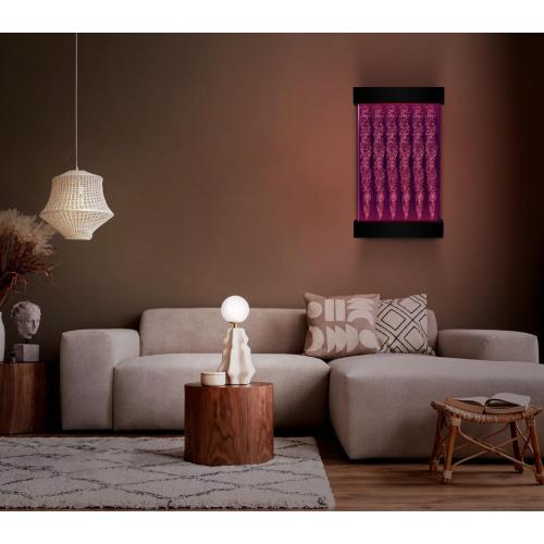 boldworks Bubble Wall Fountain Lamp Sensory Bubble Wall Panel with Remote and 16 Color LED Light Acrylic Water Panel for Indoor Home Autism Kids Room (35 inch) (35)