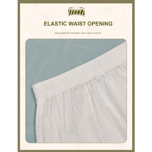 BEAUTELICATE Women 100% Cotton Half Slip Lace Trim Elastic Waist Underskirt