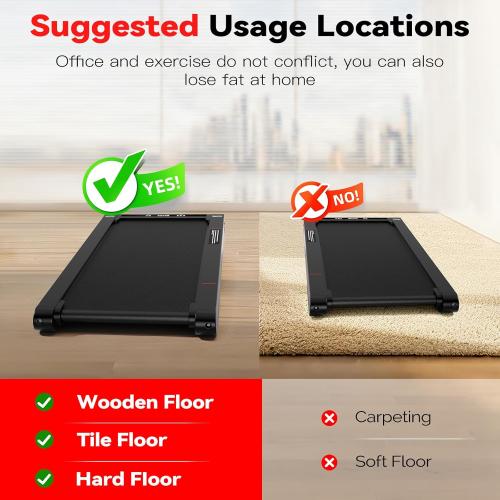 Sperax Walking Treadmill Pad with APP, 3 in 1 Under Desk Treadmill, 400W Low Noise Walking Vibration Pad with Remote Control,Portable Treadmills for Home Office