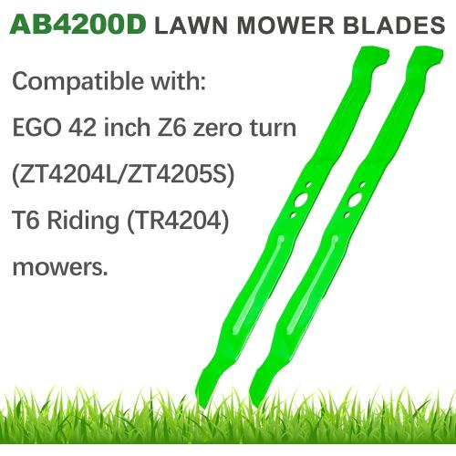 AB4200D Blade Fit for EGO Power 42 Z6 Zero Turn Riding Mower ZT4204L, 21 Mulch Mower Blades (2 Pack)