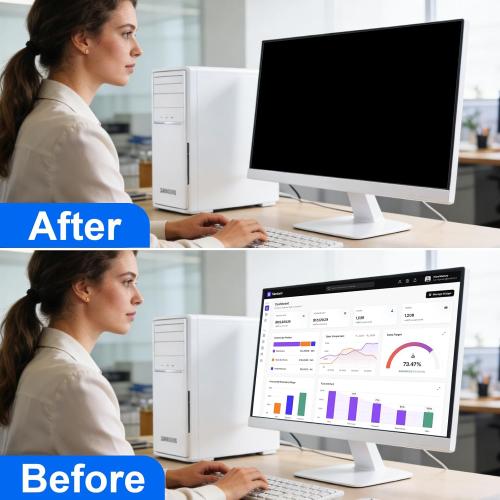 [2-Pack] Privacy Screen For Computer Monitor, 24-Inch 16:9 Aspect Ratio; Anti Spy/Bule Light/Glare And Eye Protection, 2 Install Ways Removable For Office, Airport, Cafe And Other Public Area; Diagonal 24 Inches, Width 20.92 Inches, Height 11.77 Inches