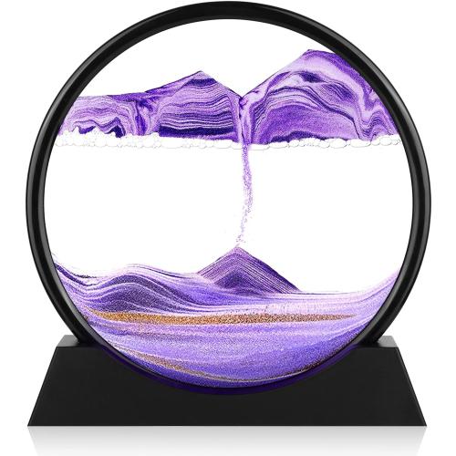 Moving Sand Art Picture, 3D Deep Sea Sandscape Decor for Desk & Home