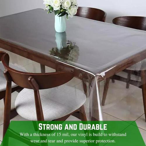 Farm Plastic Supply - Clear Vinyl Sheeting - 15 Mil - Vinyl Roll, Plastic Sheeting, Clear Vinyl Sheet for Storm Windows, Tablecloth Protector (4' x 3.5')