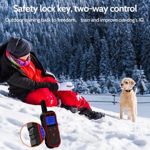 Color purple Dog Training Collar Electric Dog Collar with 4 Training Modes and Rechargeable Remote Waterproof Range 3300Ft for Small Medium Large Dogs
