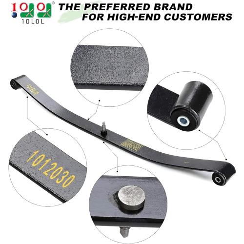 10L0L Golf Cart Front Leaf Spring Kit for Club Car DS & Precedent, Standard/Heavy Duty Leaf Spring with Bushings & Sleeves, Replace OEM 1012030, 103628801