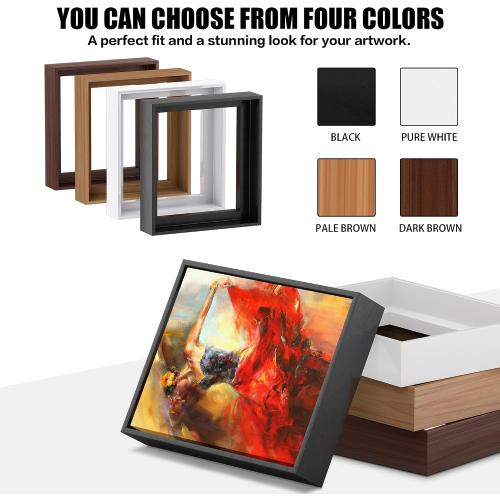 Canvas Floater Frame for Finished Canvas Art, 1.25 Deep Floating Shadow Gap Design, Modern Wall Decor for Home & Office, Gallery Style Display, Hardware Included (Light Brown, 20x30)