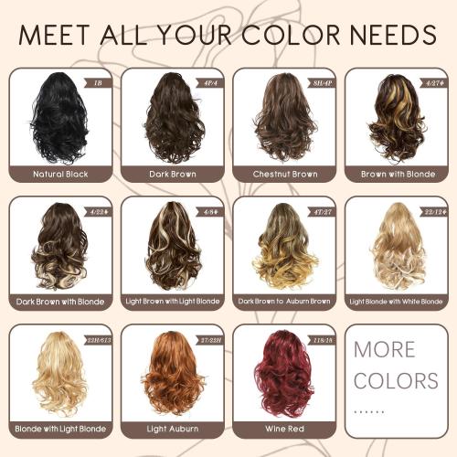 Ponytail Extension - Claw Clip Ponytail Extension for Women, Short Curly Pony Tails Hair Extensions, 10 Inch Fake Ponytail Wig for Daily Use