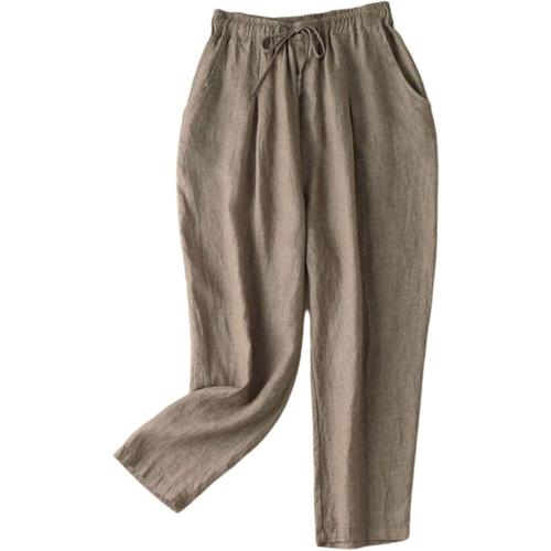 Size M Women's Wide Leg Spring/Summer Linen Casual Loose Pants