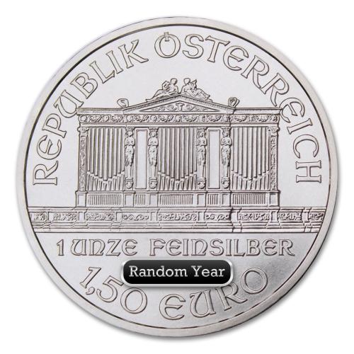 2008 - Present (Random Year) 1 oz Austria Silver Vienna Philharmonic Coin Brilliant Uncirculated with Certificate of Authenticity 1.5€ Seller BU