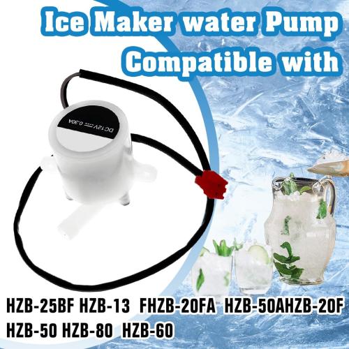 HZB-12A/25BF ZLWB-12 Ice Maker Machine Water Pump Fits for Household Small Bullet Ice Machine HZB-25BF/ HZB-13F/ HZB-20FA/ HZB-50A/ HZB-20F/ HZB-5/0 HZB-80/ HZB-60