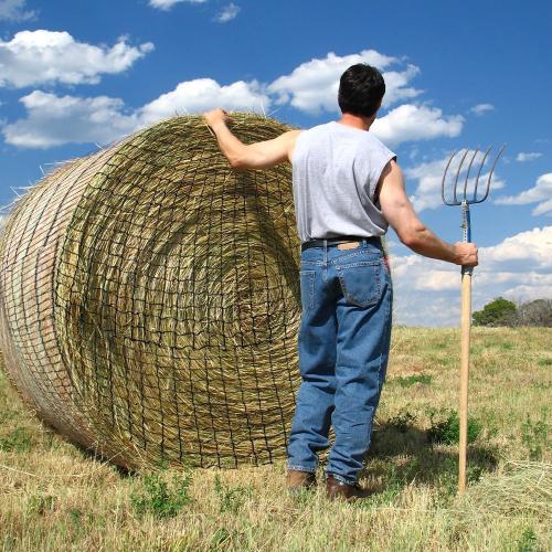 Round Bale Hay Net 4x4ft Large Round Bale Hay Nets for Horses Heavy Duty Slow Feed Hay Net Black Knotless Design for Horse, Cattle, Goat (4x4ft)