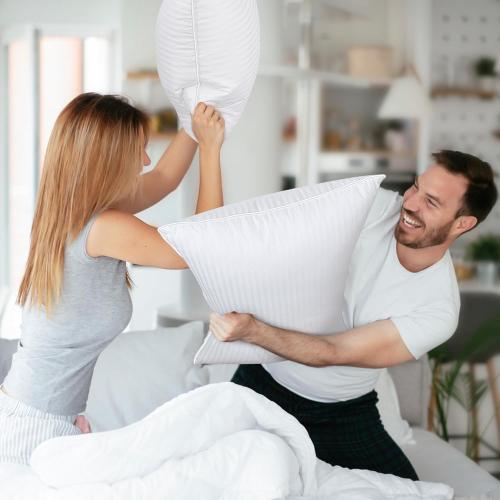 COZSINOOR Goose Down Feather Pillows Queen Size Set of 2