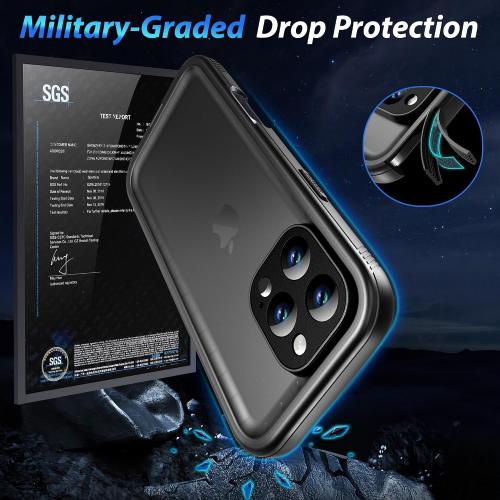 SPORTLINK for iPhone 16 Pro Waterproof Case, Black