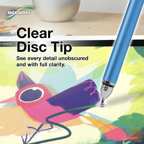 BoxWave Stylus Pen Compatible With ONN Tablet (8 in) - FineTouch Capacitive Stylus, Super Precise Stylus Pen - Lunar Blue