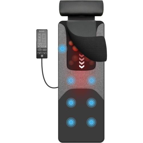 COMFIER Shiatsu Full Body Massage Mat with Heat, Back Massage Pad for Pain Relief Deep Tissue Kneading & Vibration Heating Chair Massager for Recliner, Sofa, Bed