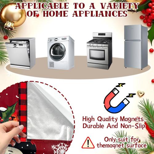 Christmas Dishwasher Magnet Cover, 23x26In Let it Snow Snowman Dishwasher Magnet Sticker for Kitchen Decoration Funny Refrigerator Magnet Cover Fridge Panel Decal Refrigerator Magnet Cover