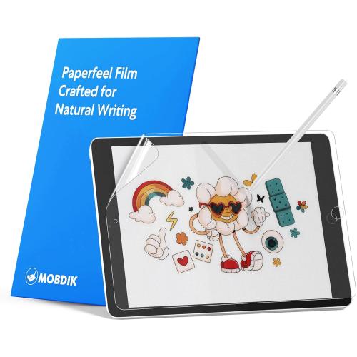 MOBDIK Paperfeel Screen Protector for iPad 9th/8th/7th Generation | 2 Pack Matte Film Crafted for Natural Writing, Anti Glare, Touch Sensitivity