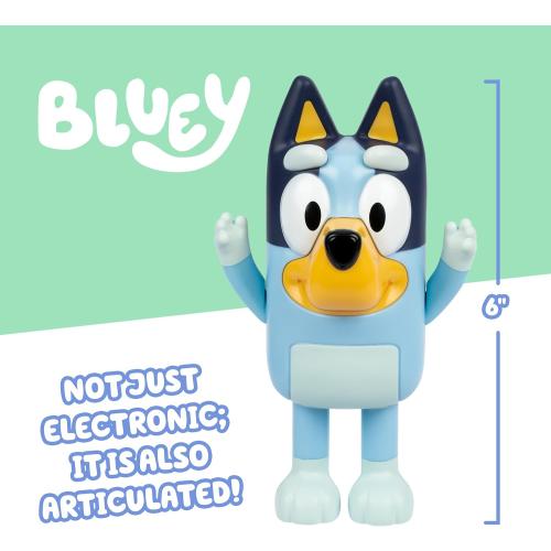 Bluey Game Hide and Seek Figure, Articulated, Musical Kids Figurines with Dance Mode, Interactive Play Toddler Figurine Toys for Ages 3