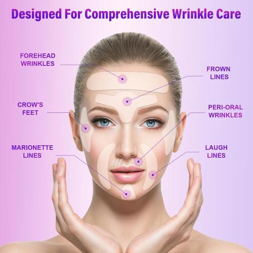 Facial Wrinkle Patches, Anti Wrinkle Patches for Forehead, Face, Frown Lines, Smile Lines, Overnight Wrinkle Pads to Reduce Fine Lines, Reusable Anti-Aging Face Patches, 160 pcs
