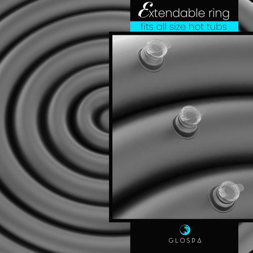 Inflatable Hot Tub Cover Round, One Size Fits All Energy Saving Heat Insulator & Protector, Insulated Thermal Hot Tub Replacement Cover Accessories