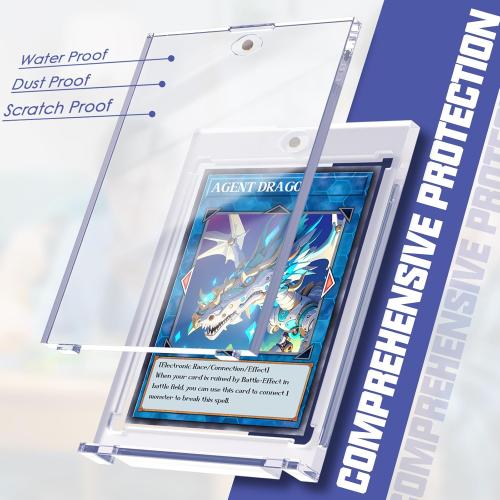 10 ct Magnetic Card Holders for Trading Cards, 35 pt Hard Cards Sleeves Case fit for MTG Cards, Standard Cards, Sports Cards, Baseball Cards