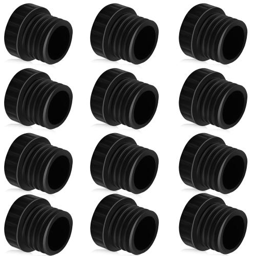 12Pcs Light Socket Covers, Safety Cap Plugs for String Lights, Protective Caps for Recessed/Standard Sockets (Black)
