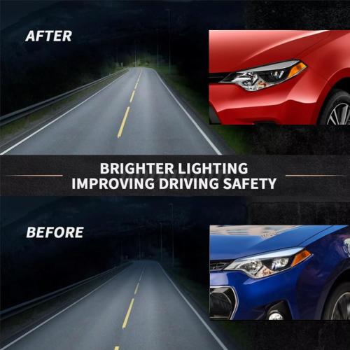 Front Bumper Headlights Fit for 2014-2016 Toyota Corolla C CE LE S L Headlamp Replacement Kit Chrome Housing Amber Reflectors LH   RH