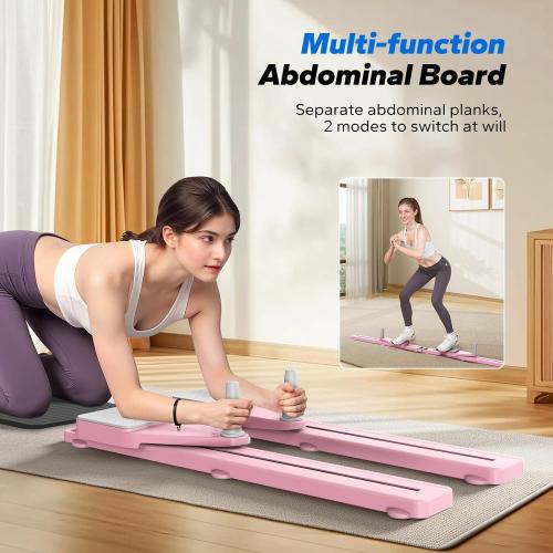 MERACH Pilates Board, Multifunctional Abdominal Plate, Detachable Ab Trainer Machine with Anti-Slip Design, Portable Pilates Reformer for Core Workouts, Home Gym Equipment for Women