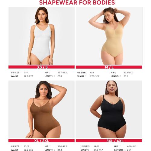 Size M/L Nebility Shapewear for Women Tummy Control Shapewear Bodysuits Seamless Body Shaper Waist Trainer Snatched Body Suit