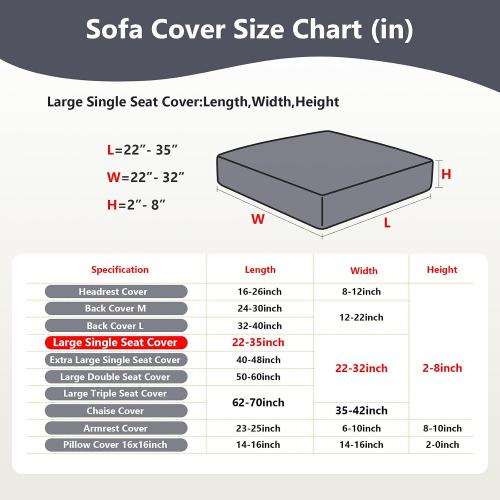 Magic Sofa Covers Magic Sofa Couch Covers 2024 New Wear-Resistant Universal Sofa Cover Stretch for Sectional Slipcovers (Texture-Gray,Large Single Seat Cover)