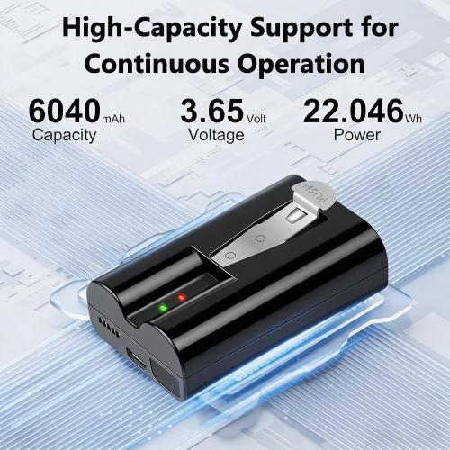 3-Pack Replacement Battery 3.65V 6040mAh Upgraded Lithium-ion Power for Ring Doorbell 2/3/4, Spotlight, and Stick Up Cameras – Rechargeable Battery