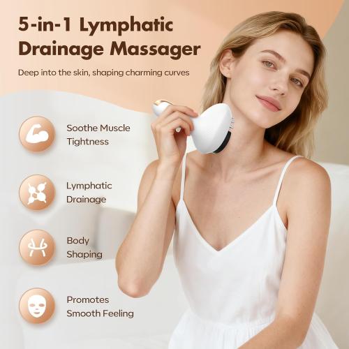 Lymphatic Drainage Massager & Anti Cellulite Massage Tool,New Smart Cupping Massager,Helps Reduce Stretch Marks & Cellulite,for Belly, Arms & Legs,Body Sculpting Machine with Heat & Vibration
