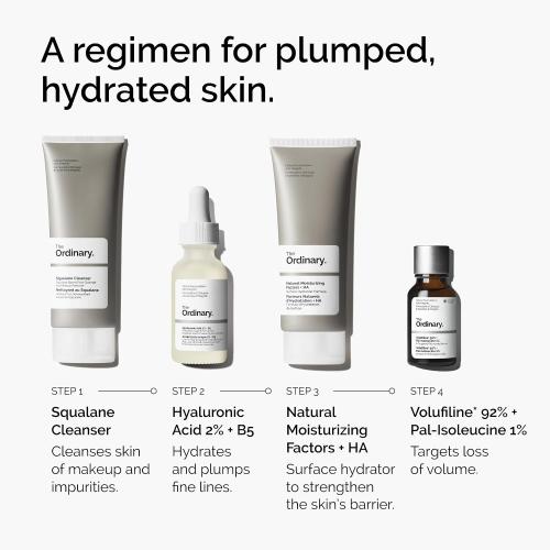 The Ordinary Volufiline 92%   Pal-Isoleucine 1% Plumping Anhydrous Serum, Facial Skincare for Loss of Volume, 0.5 Fl Oz