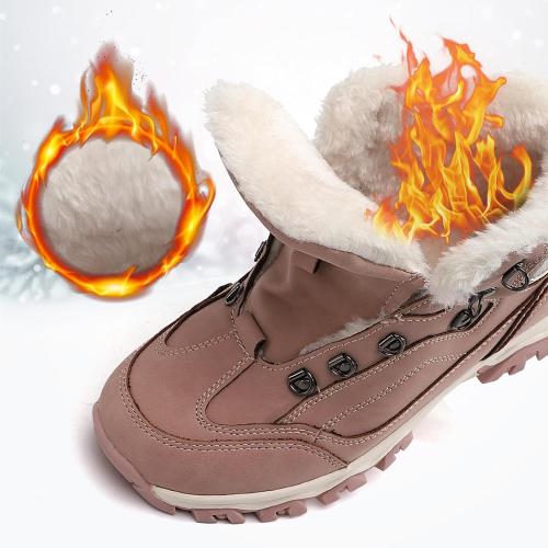 SIZE 7 WOMENS TARELO Womens Hiking Boots Fur Lined Snow Shoes Winter Warm Ankle Booties Lady Non Slip Walking Fashion Boot