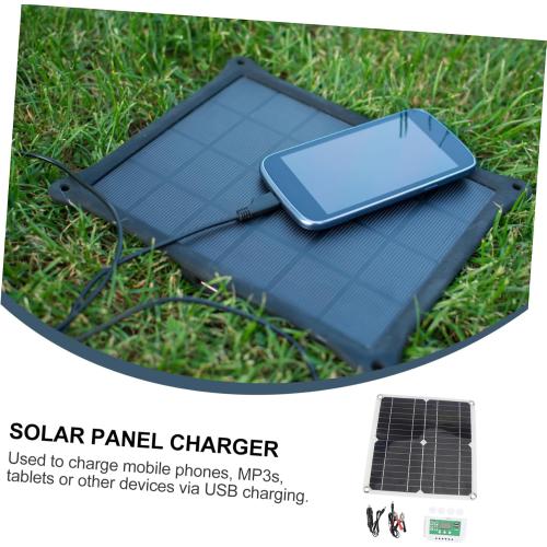 1set Solar Charging Panel Controller Flexible Monocrystalline Outdoor Charger for Camping Hiking and Travel Energy-Saving for All Devices