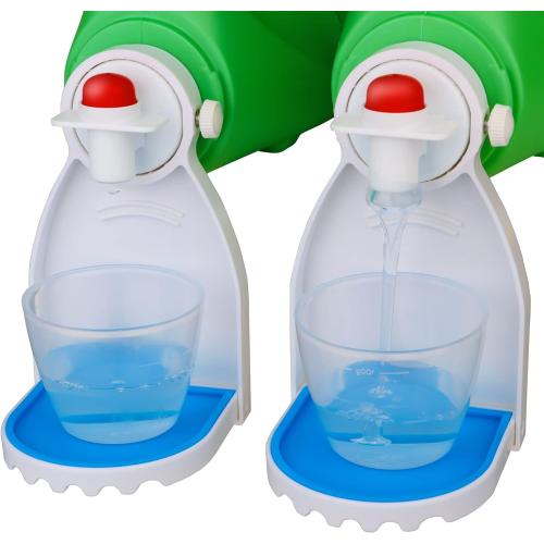 2 Pack Laundry Detergent Cup Holder Fabric Softener Drip Cup Holders Drip Catcher Tray with Fixing Screw Detergent Drip Catcher and Drip Tray Removable Silicone Pad LVYOUIF