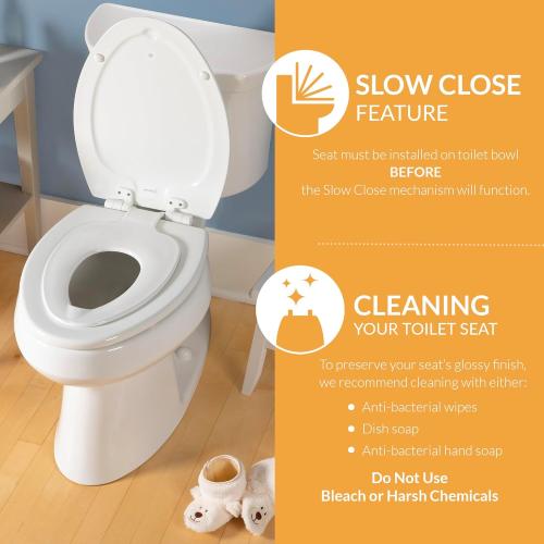 Mayfair NextStep2 Slow-Close Toilet Seat with Built-In Toddler Potty Training Seat, Removable, White, Elongated