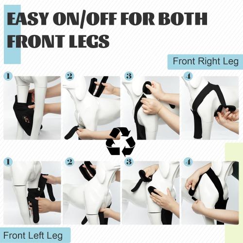 ROZKITCH Dog Recovery Sleeve Front Leg Right Left, Pet Prevent Licking Wound Elbow Knee Protector, Dog Recovery Suit Cone Collar Alternative for Sprain ACL CCL Arthritis Joint Care Black M