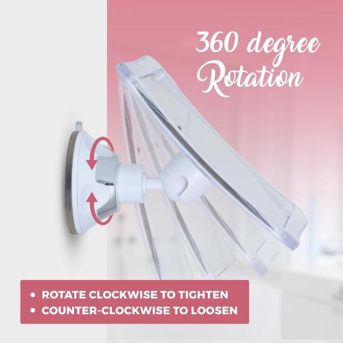 MIRRORVANA 10X Magnifying Makeup Mirror with Suction Cup - Suitable for Cosmetic, Vanity, Bathroom, and Travel Use - Designed for Precise Makeup Application and Skin Care - 6.3 x 6.3 (Square)