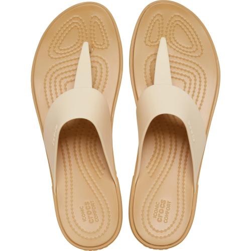 Crocs Tulum Flip Flop Sandals for Women - Thermoplastic Upper, Stylish Straps with Toe Post Design, and EVA Footbed (w8)