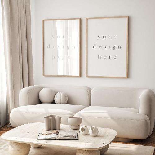 puthiac 18x24 Oak Wood Picture Frames -18x24 Poster Frames for Wall, 18x24 Picture Frame, 18 x 24 Picture Frames, 18 x 24 Frame for Wall(1 Pack, Beige)