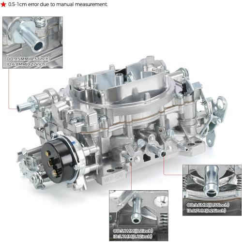 Carburetor 1906 AVS2 650 CFM 4-Barrel Carb with Electric Choke Satin Finish Replacement For Edelbrock 1906 AV2 Carburetor Square Flange New Annular Flow Booster