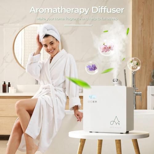 2025 Upgraded 3500 Sq.Ft Smart Scent Machine - HVAC System, Whole House Aroma & Hotel Collection Diffuser, Waterless Essential Oil Diffuser for Home, Office, 600ML Capacity, Cold Air Tech (White)