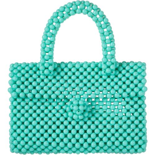 YUSHINY Women Acrylic Beaded Clutch Macaron Color Message Bag with Strap for Wedding Evening Party