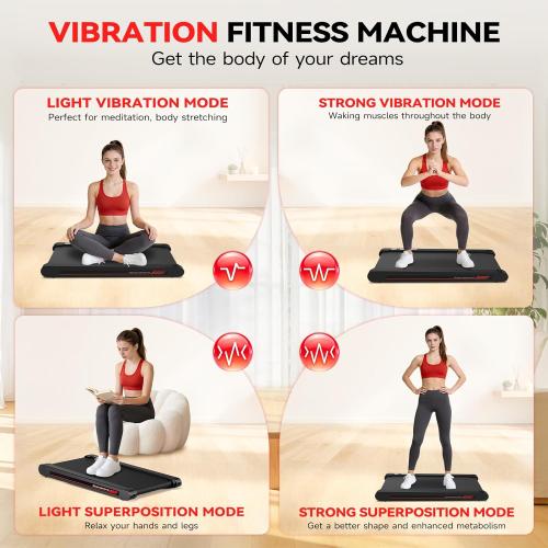 Freepi Walking Vibration Pad,3 in 1 Treadmill for Home,Portable Walking Treadmill Pad with Vibration Plate
