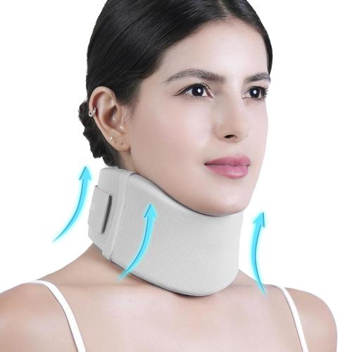 Ice Silk Neck Brace - Soft, Breathable Cervical Collar for Pain Relief & Posture Correction - Washabel Anti-Snoring Support for Comfortable Sleep - Ideal for Office Workers
