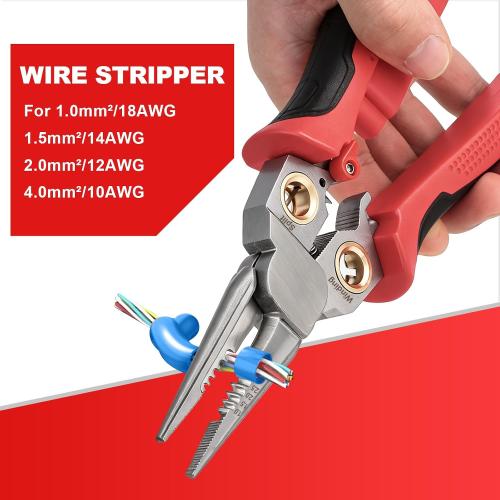 8-in-1 Wire Stripper with Voltage Tester, Electrician Tool for HVAC & DIY