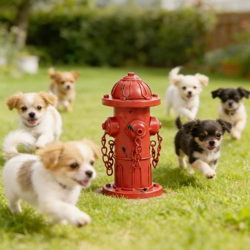 7.8 H Metal Potty Training Fire Hydrant for Dogs to Pee On Indoor or Outdoor